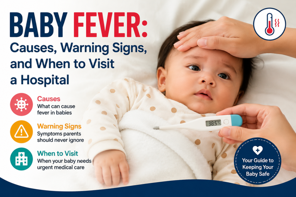 Baby fever causes warning signs and when to visit a hospital